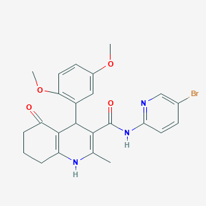 molecular formula C24H24BrN3O4 B304233 N-(5-bromopyridin-2-yl)-4-(2,5-dimethoxyphenyl)-2-methyl-5-oxo-1,4,5,6,7,8-hexahydroquinoline-3-carboxamide 