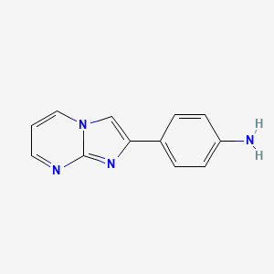 molecular formula C12H10N4 B3042348 4-{Imidazo[1,2-a]pyrimidin-2-yl}aniline CAS No. 58609-93-1