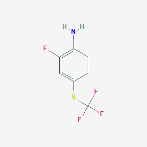 molecular formula C7H5F4NS B3042368 2-Fluoro-4-(trifluoromethylthio)aniline CAS No. 596850-17-8