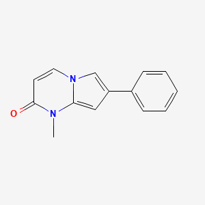 molecular formula C14H12N2O B3042462 1-Methyl-7-phenylpyrrolo[1,2-a]pyrimidin-2(1H)-one CAS No. 61900-80-9