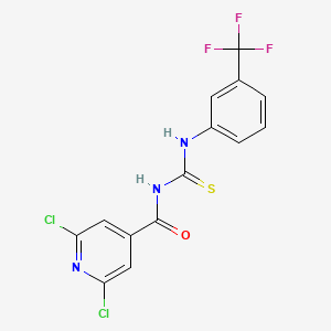 molecular formula C14H8Cl2F3N3OS B3042519 N-(2,6-dichloroisonicotinoyl)-N'-[3-(trifluoromethyl)phenyl]thiourea CAS No. 646456-18-0