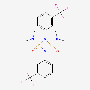 molecular formula C18H20F6N4O2P2 B3042536 2,4-Bis(dimethylamino)-1,3-bis[3-(trifluoromethyl)phenyl]-1,3,2lambda5,4lambda5-diazadiphosphetane-2,4-dione CAS No. 646506-43-6