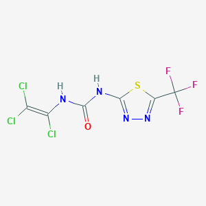 molecular formula C6H2Cl3F3N4OS B3042550 N-(1,2,2-Trichlorovinyl)-N'-[5-(trifluoromethyl)-1,3,4-thiadiazol-2-yl]urea CAS No. 646989-55-1
