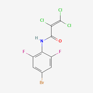 molecular formula C9H3BrCl3F2NO B3042553 N1-(4-bromo-2,6-difluorophenyl)-2,3,3-trichloroacrylamide CAS No. 646989-60-8
