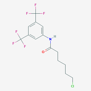 molecular formula C14H14ClF6NO B3042574 N1-[3,5-di(trifluoromethyl)phenyl]-6-chlorohexanamide CAS No. 647824-81-5