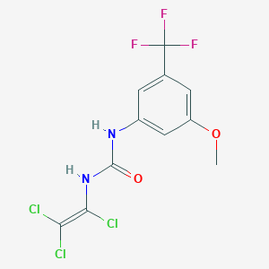 molecular formula C11H8Cl3F3N2O2 B3042590 N-[3-methoxy-5-(trifluoromethyl)phenyl]-N'-(1,2,2-trichlorovinyl)urea CAS No. 648408-33-7
