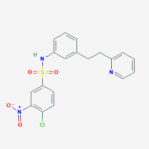 molecular formula C19H16ClN3O4S B3042600 N1-{3-[2-(2-pyridyl)ethyl]phenyl}-4-chloro-3-nitrobenzene-1-sulphonamide CAS No. 648409-28-3