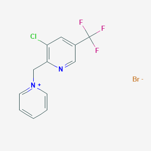 molecular formula C12H9BrClF3N2 B3042624 1-{[3-Chloro-5-(trifluoromethyl)pyridin-2-yl]methyl}pyridinium bromide CAS No. 648427-34-3