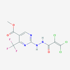 molecular formula C10H6Cl3F3N4O3 B3042631 Methyl 2-[2-(2,3,3-trichloroacryloyl)hydrazino]-4-(trifluoromethyl)pyrimidine-5-carboxylate CAS No. 648859-28-3