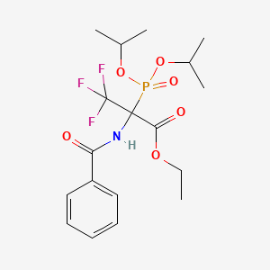 molecular formula C18H25F3NO6P B3042660 Ethyl 2-(benzoylamino)-2-(diisopropoxyphosphoryl)-3,3,3-trifluoropropanoate CAS No. 649550-03-8