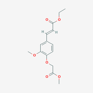 molecular formula C15H18O6 B3042663 Ethyl 3-[3-methoxy-4-(2-methoxy-2-oxoethoxy)phenyl]acrylate CAS No. 649573-09-1