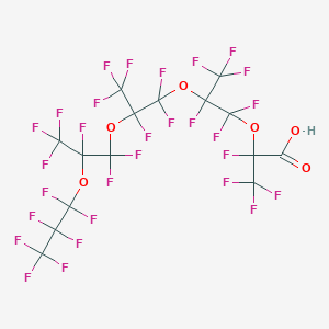 molecular formula C15HF29O6 B3042695 Perfluoro(2,5,8,11-tetramethyl-3,6,9,12-tetraoxapentadecanoic) acid CAS No. 65150-95-0