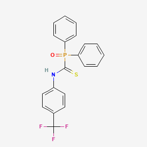 molecular formula C20H15F3NOPS B3042796 1-diphenylphosphoryl-N-[4-(trifluoromethyl)phenyl]methanethioamide CAS No. 680213-01-8