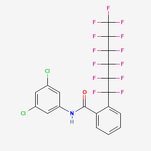 molecular formula C19H8Cl2F13NO B3042812 N-(3,5-dichlorophenyl)-2-(1,1,2,2,3,3,4,4,5,5,6,6,6-tridecafluorohexyl)benzamide CAS No. 680213-70-1