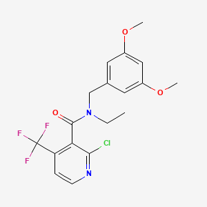 2-chloro-N-(3,5-dimethoxybenzyl)-N-ethyl-4-(trifluoromethyl)nicotinamide