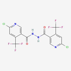 6-chloro-N'-[6-chloro-4-(trifluoromethyl)pyridine-3-carbonyl]-4-(trifluoromethyl)pyridine-3-carbohydrazide