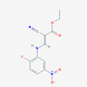 ethyl (E)-2-cyano-3-(2-fluoro-5-nitroanilino)prop-2-enoate