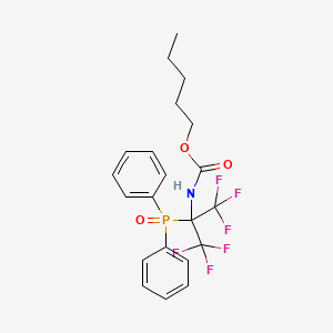 pentyl N-[1-(diphenylphosphoryl)-2,2,2-trifluoro-1-(trifluoromethyl)ethyl]carbamate