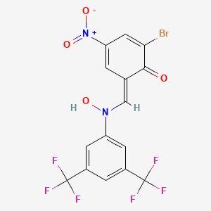 (6E)-2-bromo-6-[[N-hydroxy-3,5-bis(trifluoromethyl)anilino]methylidene]-4-nitrocyclohexa-2,4-dien-1-one