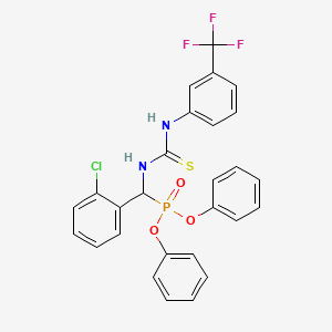 1-[(2-Chlorophenyl)-diphenoxyphosphorylmethyl]-3-[3-(trifluoromethyl)phenyl]thiourea