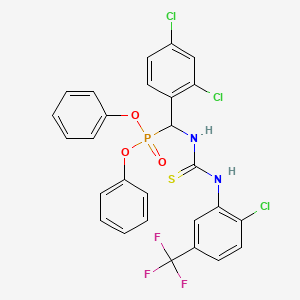 1-[2-Chloro-5-(trifluoromethyl)phenyl]-3-[(2,4-dichlorophenyl)-diphenoxyphosphorylmethyl]thiourea