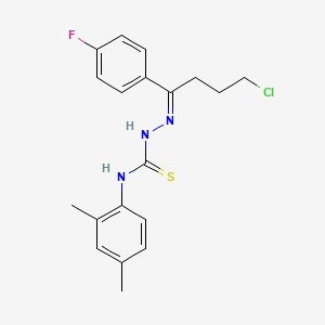 molecular formula C19H21ClFN3S B3042872 N1-(2,4-dimethylphenyl)-2-[4-chloro-1-(4-fluorophenyl)butylidene]hydrazine-1-carbothioamide CAS No. 680215-31-0