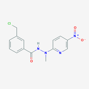 3-(chloromethyl)-N'-methyl-N'-(5-nitropyridin-2-yl)benzohydrazide