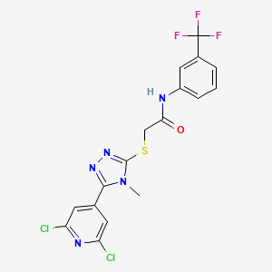 N1-[3-(trifluoromethyl)phenyl]-2-{[5-(2,6-dichloro-4-pyridyl)-4-methyl-4H-1,2,4-triazol-3-yl]thio}acetamide