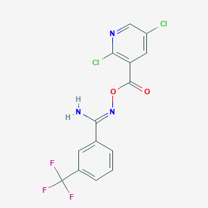 O1-[(2,5-dichloro-3-pyridyl)carbonyl]-3-(trifluoromethyl)benzene-1-carbohydroximamide