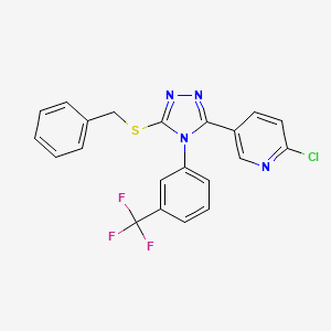 5-{5-(benzylthio)-4-[3-(trifluoromethyl)phenyl]-4H-1,2,4-triazol-3-yl}-2-chloropyridine