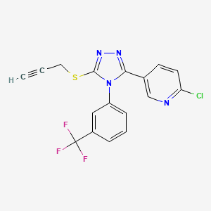 2-chloro-5-{5-(prop-2-ynylthio)-4-[3-(trifluoromethyl)phenyl]-4H-1,2,4-triazol-3-yl}pyridine