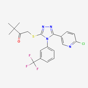1-({5-(6-chloro-3-pyridyl)-4-[3-(trifluoromethyl)phenyl]-4H-1,2,4-triazol-3-yl}thio)-3,3-dimethylbutan-2-one