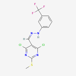 N-[(Z)-(4,6-dichloro-2-methylsulfanylpyrimidin-5-yl)methylideneamino]-3-(trifluoromethyl)aniline