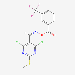 [(Z)-(4,6-dichloro-2-methylsulfanylpyrimidin-5-yl)methylideneamino] 3-(trifluoromethyl)benzoate
