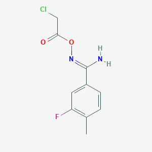 O1-(2-chloroacetyl)-3-fluoro-4-methyl-1-benzenecarbohydroximamide