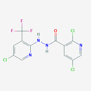 molecular formula C12H6Cl3F3N4O B3042927 N'3-[5-chloro-3-(trifluoromethyl)-2-pyridyl]-2,5-dichloropyridine-3-carbohydrazide CAS No. 680217-59-8