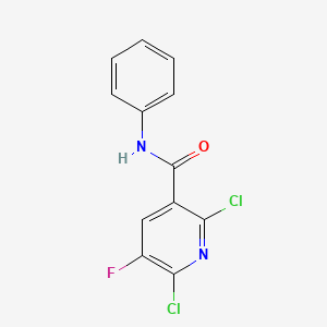 molecular formula C12H7Cl2FN2O B3042931 2,6-dichloro-5-fluoro-N-phenylnicotinamide CAS No. 680217-79-2