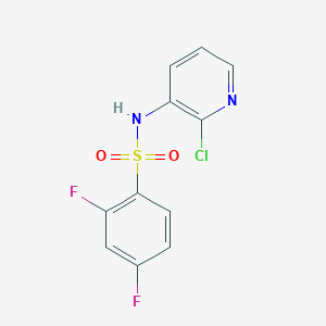 molecular formula C11H7ClF2N2O2S B3042940 N1-(2-chloro-3-pyridyl)-2,4-difluorobenzene-1-sulphonamide CAS No. 680218-02-4