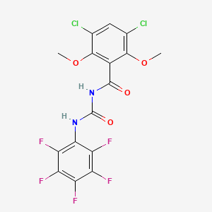 molecular formula C16H9Cl2F5N2O4 B3042947 N-(3,5-dichloro-2,6-dimethoxybenzoyl)-N'-(2,3,4,5,6-pentafluorophenyl)urea CAS No. 680579-31-1