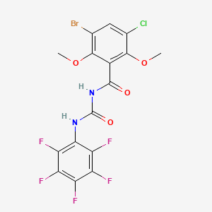 molecular formula C16H9BrClF5N2O4 B3042949 N-(3-bromo-5-chloro-2,6-dimethoxybenzoyl)-N'-(2,3,4,5,6-pentafluorophenyl)urea CAS No. 680579-33-3