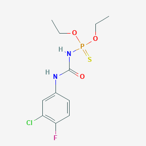 molecular formula C11H15ClFN2O3PS B3042969 1-(3-Chloro-4-fluorophenyl)-3-diethoxyphosphinothioylurea CAS No. 680580-25-0