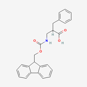 molecular formula C25H23NO4 B3042972 (R,S)-Fmoc-3-amino-2-benzyl-propionic acid CAS No. 683217-58-5