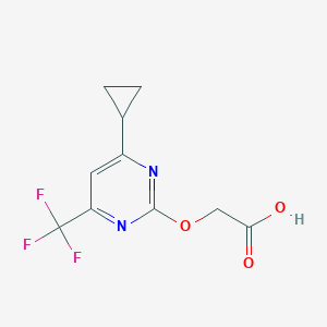 2-[4-Cyclopropyl-6-(trifluoromethyl)pyrimidin-2-yloxy]acetic acid