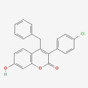 4-Benzyl-3-(4-chlorophenyl)-7-hydroxychromen-2-one