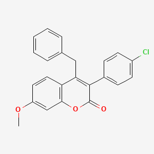 B3043053 4-Benzyl-3-(4-chlorophenyl)-7-methoxychromen-2-one CAS No. 720673-66-5