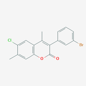 3-(3-Bromophenyl)-6-chloro-4,7-dimethylchromen-2-one