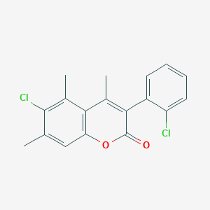 6-Chloro-3-(2-chlorophenyl)-4,5,7-trimethylchromen-2-one