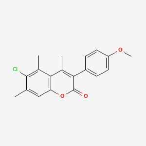 6-Chloro-3-(4-methoxyphenyl)-4,5,7-trimethylchromen-2-one