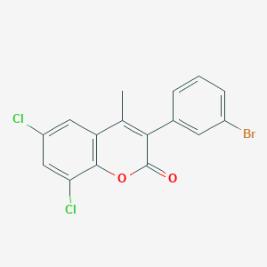 3-(3-Bromophenyl)-6,8-dichloro-4-methylchromen-2-one