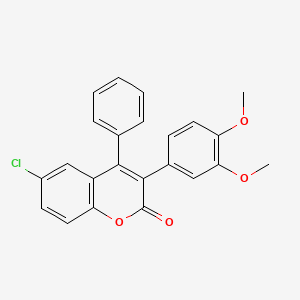 6-Chloro-3-(3,4-dimethoxyphenyl)-4-phenylchromen-2-one
